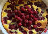 Clafoutis aux framboises.