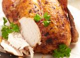 Poulet fermier rôti au four
